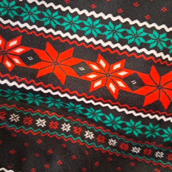 2 Piece PJ SET L 12/14 ladies fleece festive pattern joggers pajama 2 piece set - Picture 6 of 6